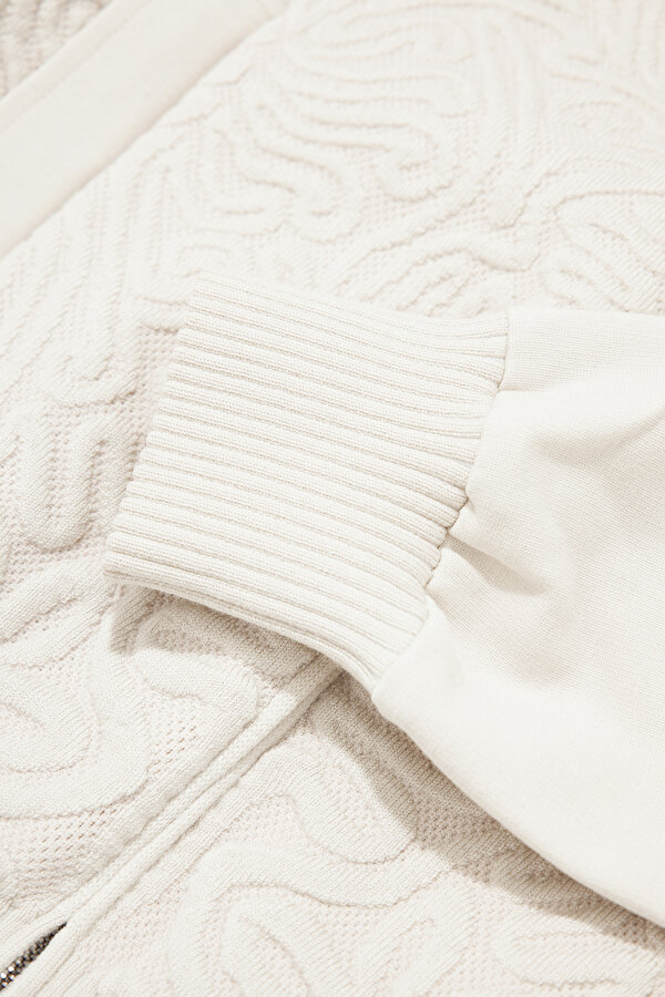 ECRU UPRIGHT COLLAR SWEATSHIRT 11