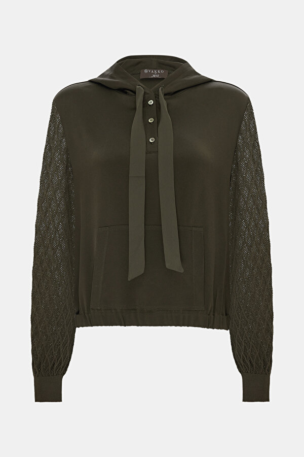 HAKİ KAPUŞONLU SWEATSHİRT 6
