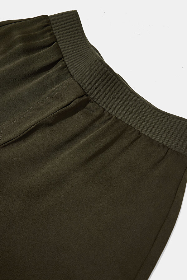 KHAKI WIDE LEG SPORTS TROUSERS 6