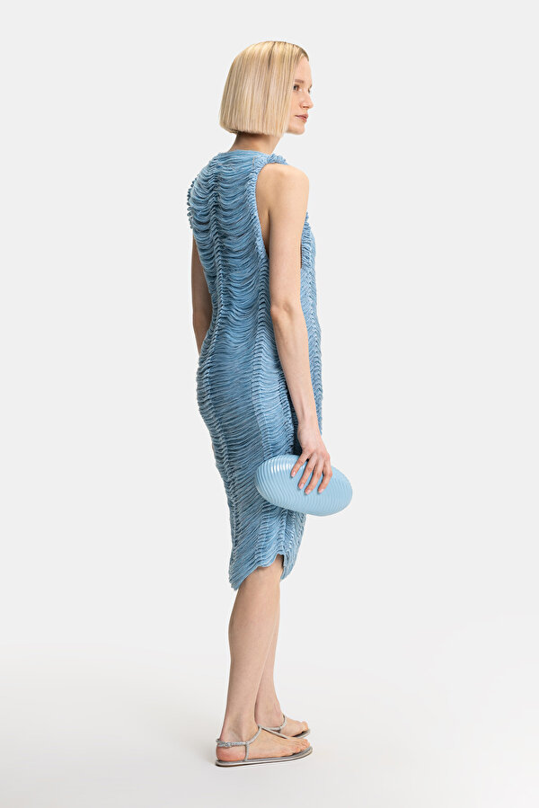 BLUE SLEEVELESS DRESS 2