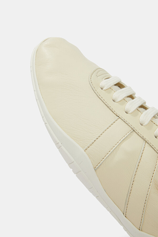 ECRU LEATHER SNEAKER 6