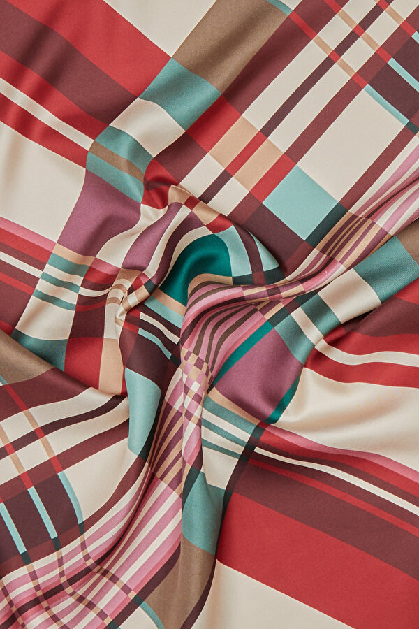 BORDO GEOMETRİK DESENLİ TWILL GAVROŞ 2