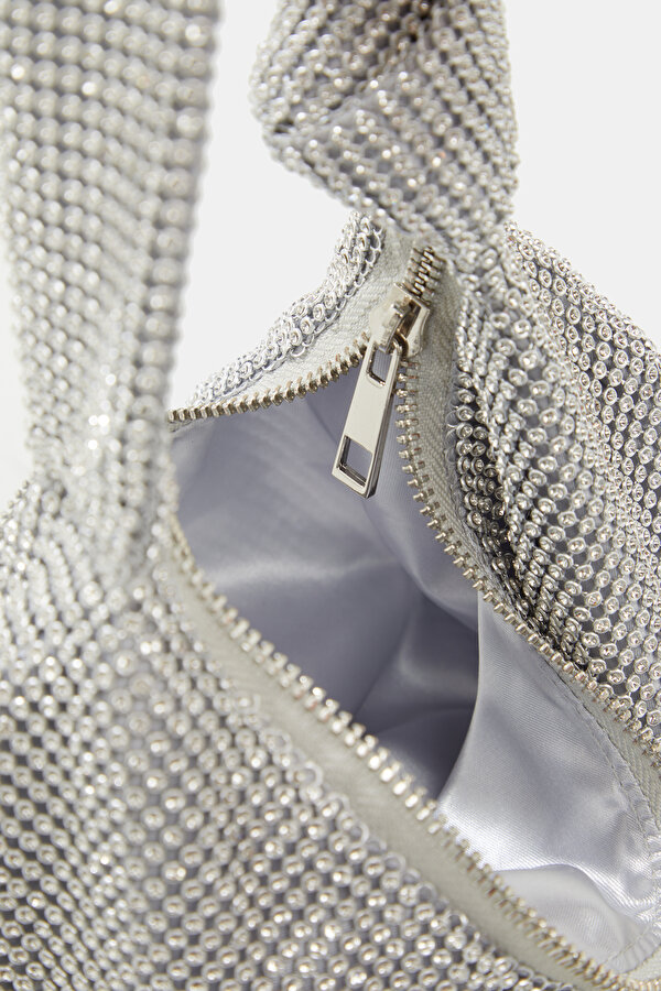 SILVER TEXTURED BAG 6