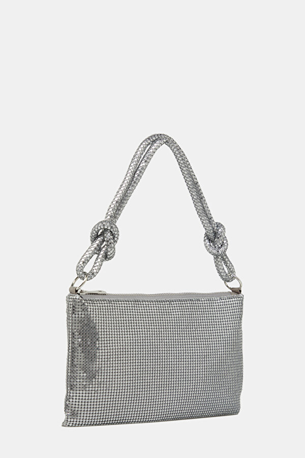 SILVER TEXTURED BAG 2