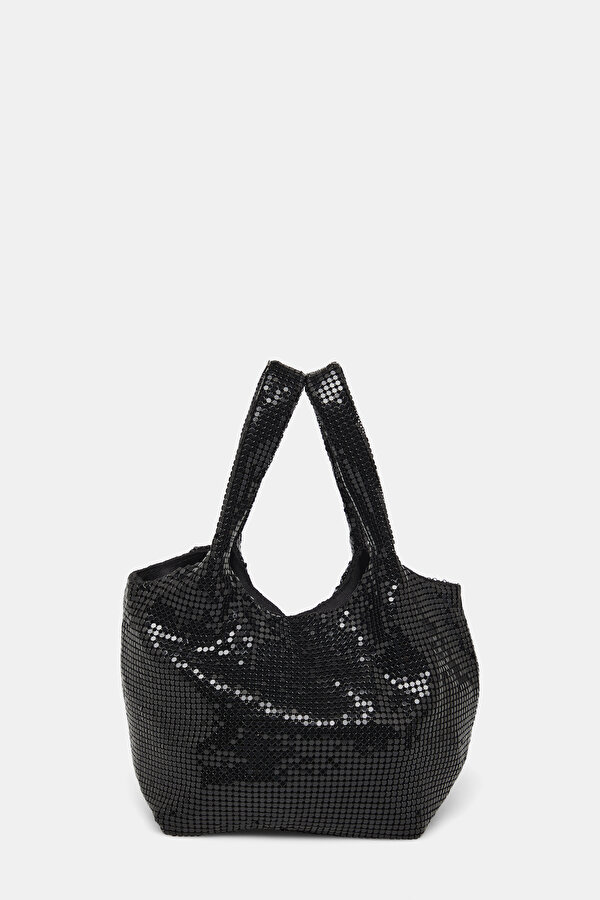 BLACK TEXTURED BAG