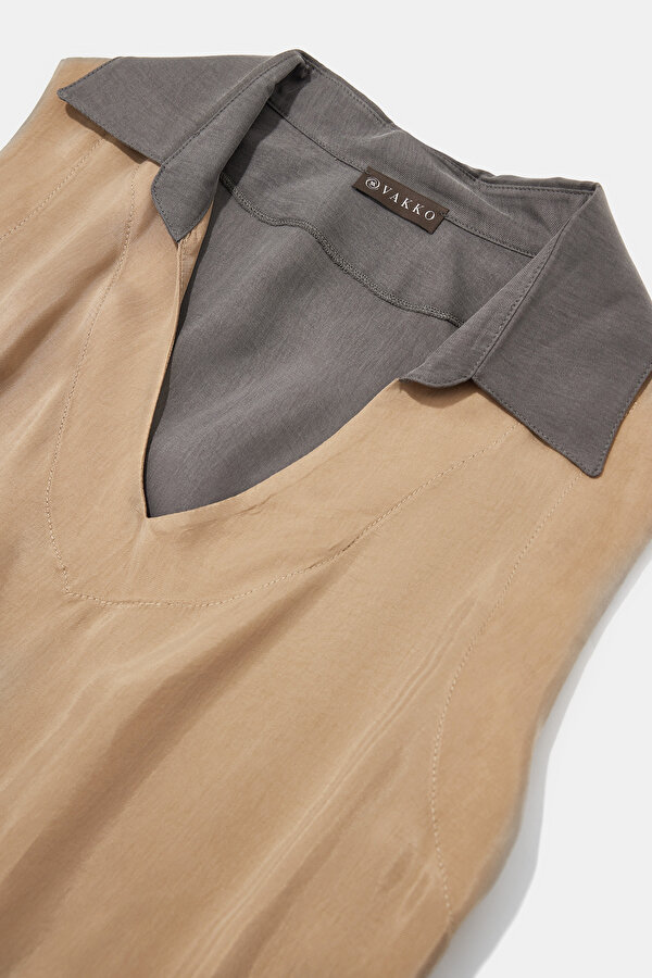 GREY SLEEVELESS DRESS 7