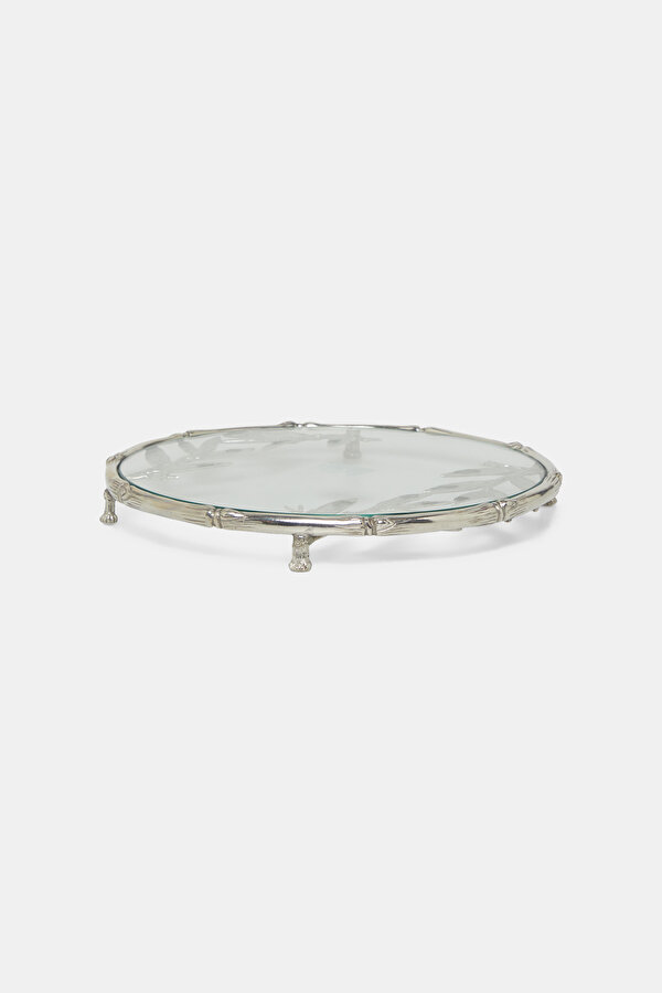 BAMBU DESENLİ CAM TEPSİ 14.5 CM
