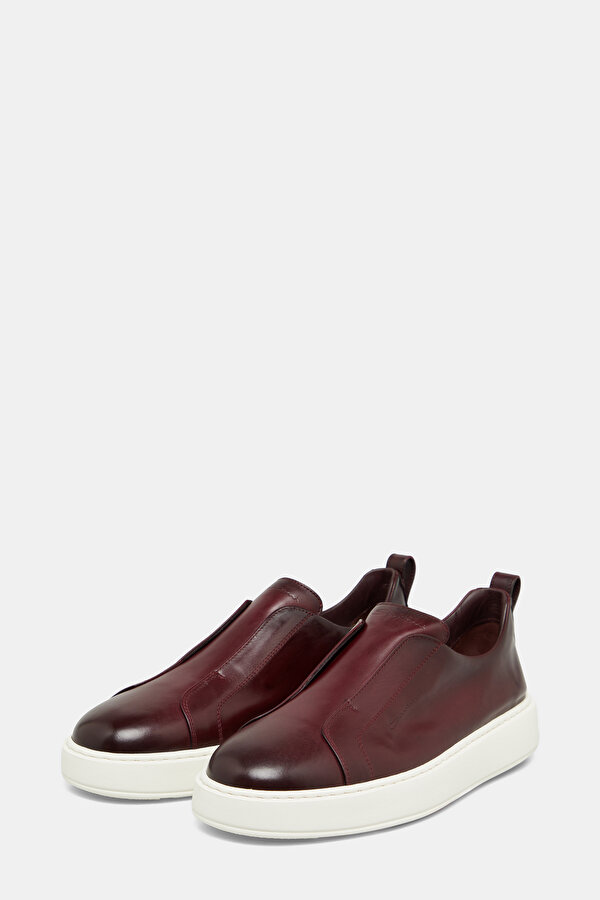 BAĞCIKSIZ ,  KAUÇUK TABANLI DERİ SNEAKER 2