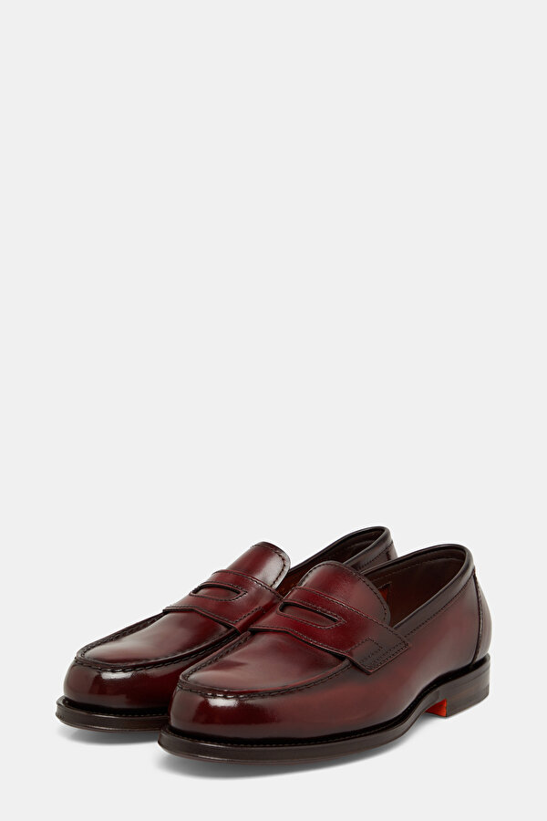 MAROON LEATHER SHOES 2