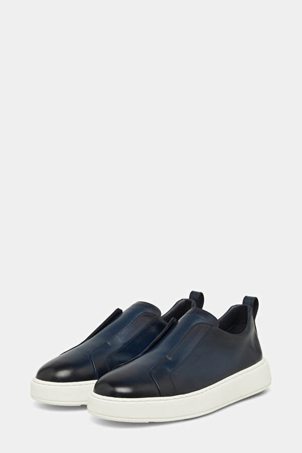 BAĞCIKSIZ ,  KAUÇUK TABANLI DERİ SNEAKER 2