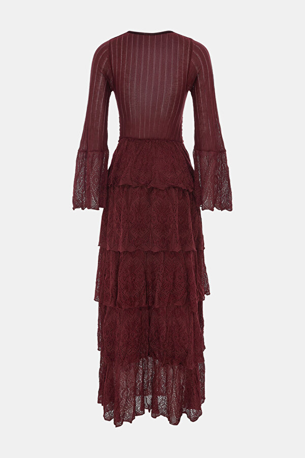 MAROON LONG SLEEVE DRESS 7