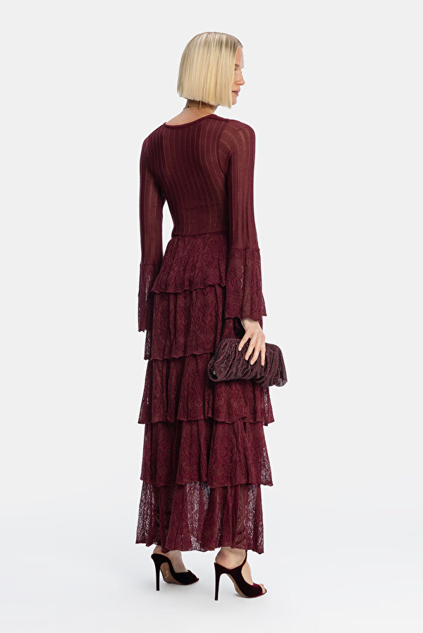 MAROON LONG SLEEVE DRESS 2