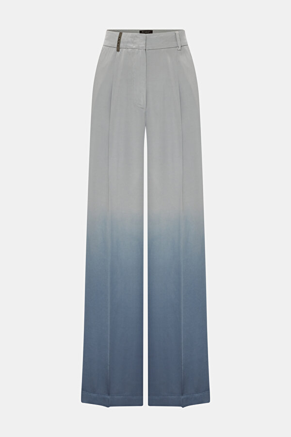 GRİ DEGRADE DESENLİ BOL PAÇA PANTOLON