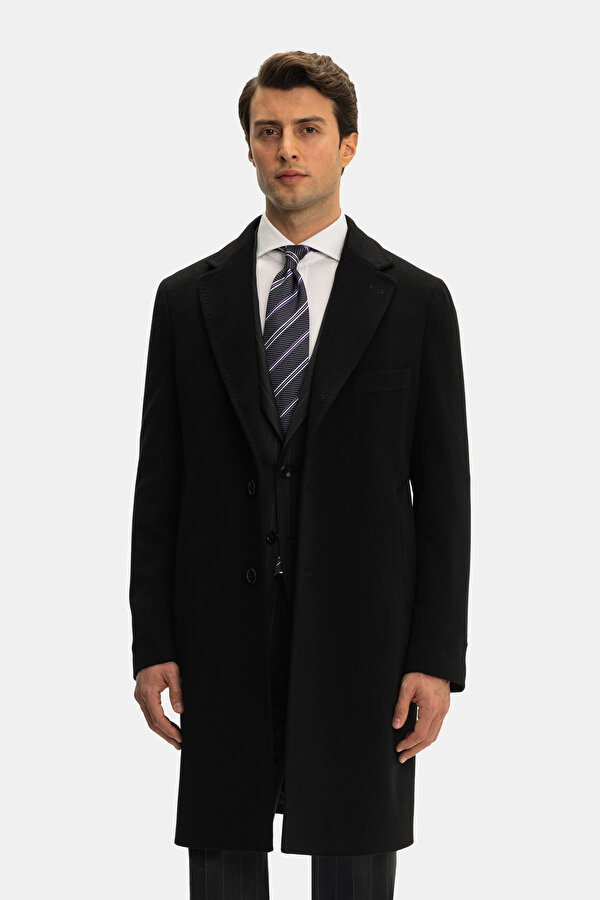 BLACK CASHMERE TOPCOAT
