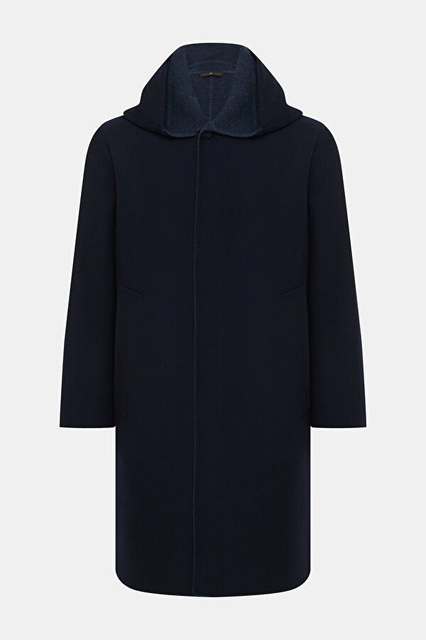 NAVY BLUE WOOL/CASHMERE TOPCOAT 6