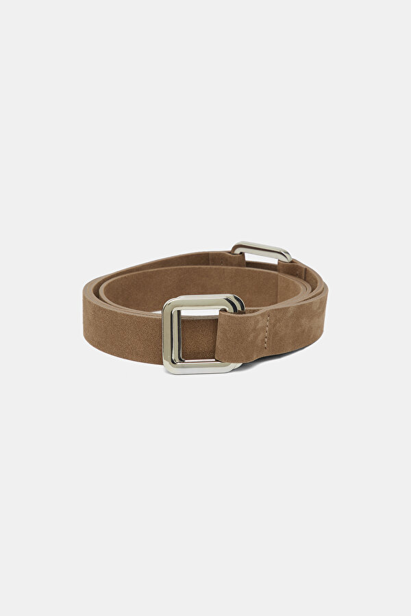 CAMEL SUEDE BELT