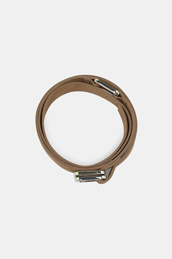 CAMEL SUEDE BELT 2