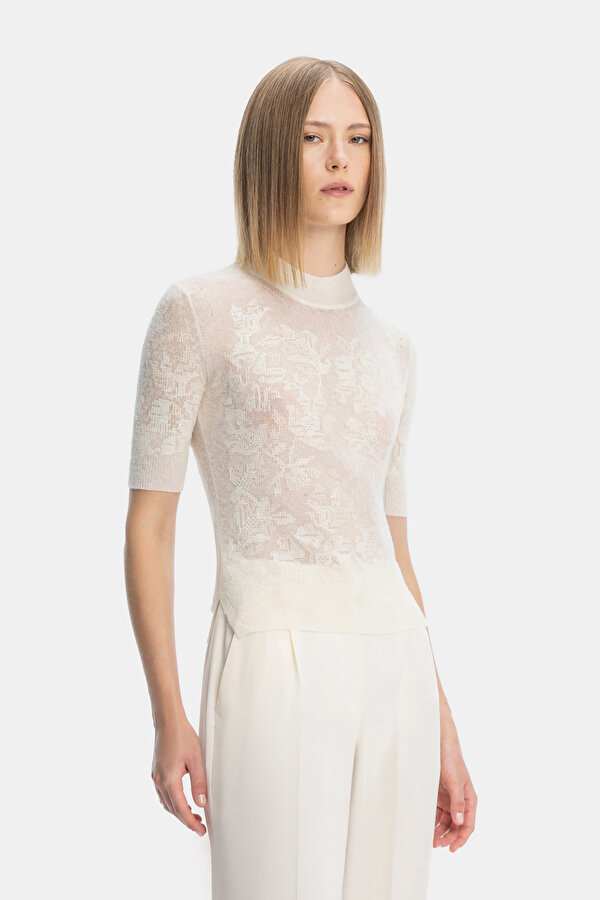 ECRU BASIC / ROUND NECKLINE TRICOT