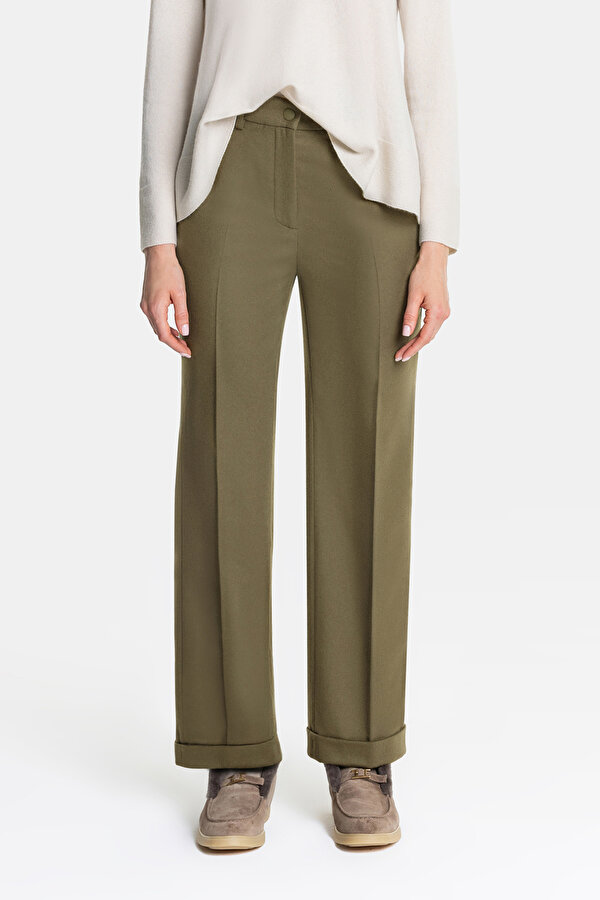 GREEN WIDE LEG TROUSERS 2