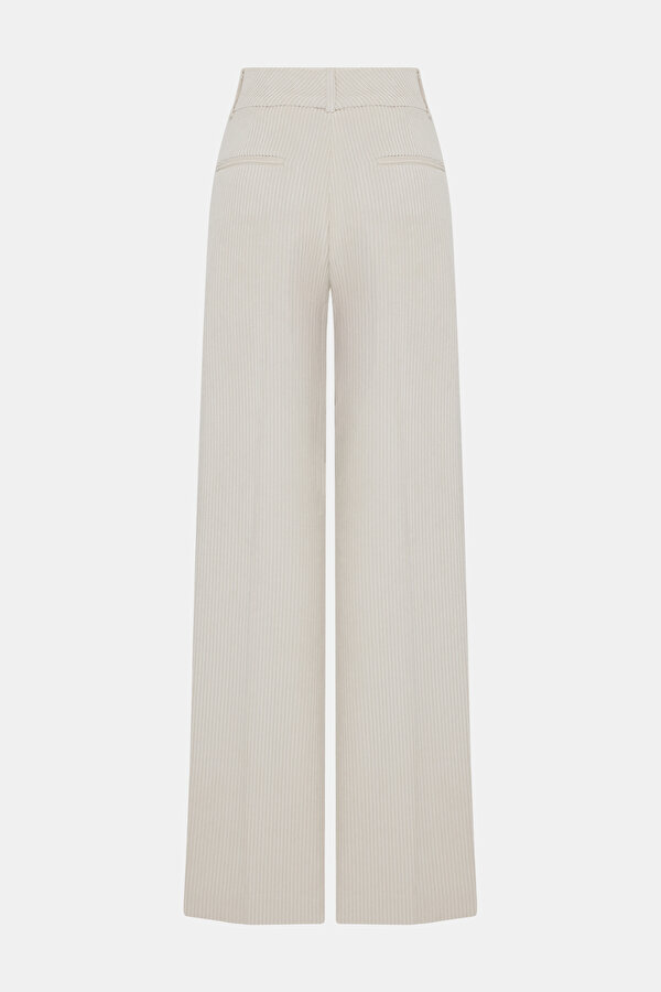 ECRU WIDE LEG TROUSERS 6