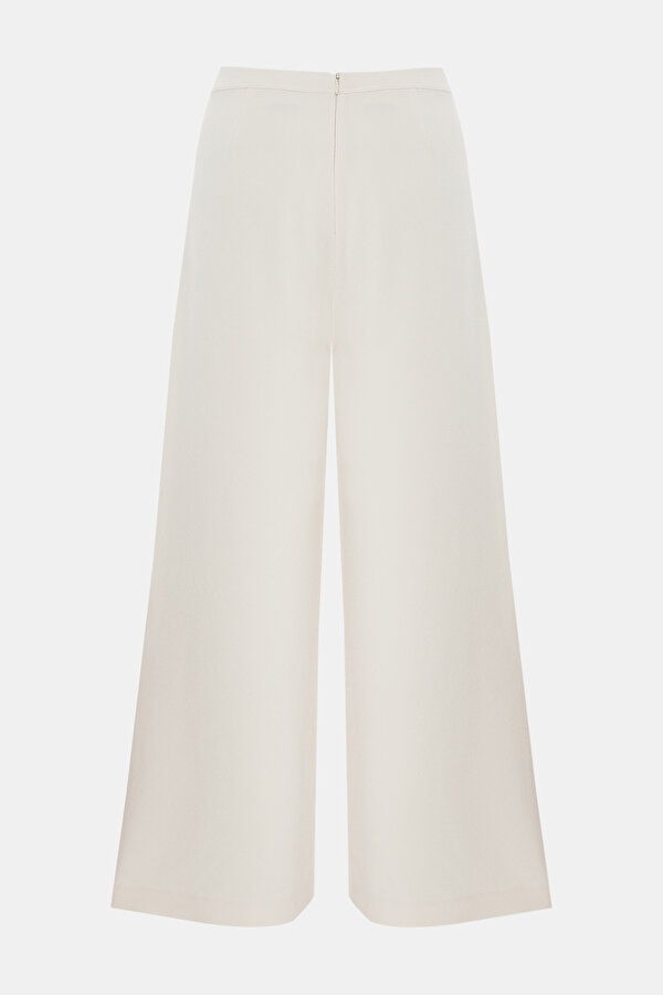 ECRU WIDE LEG TROUSERS 6