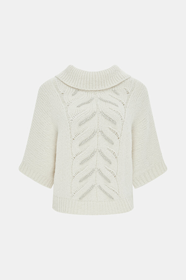 SILVER UPRIGHT COLLAR TRICOT 7