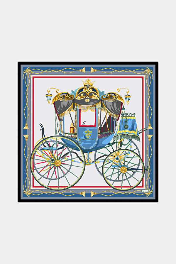 OBJE DESENLİ TWILL İPEK GAVROŞ