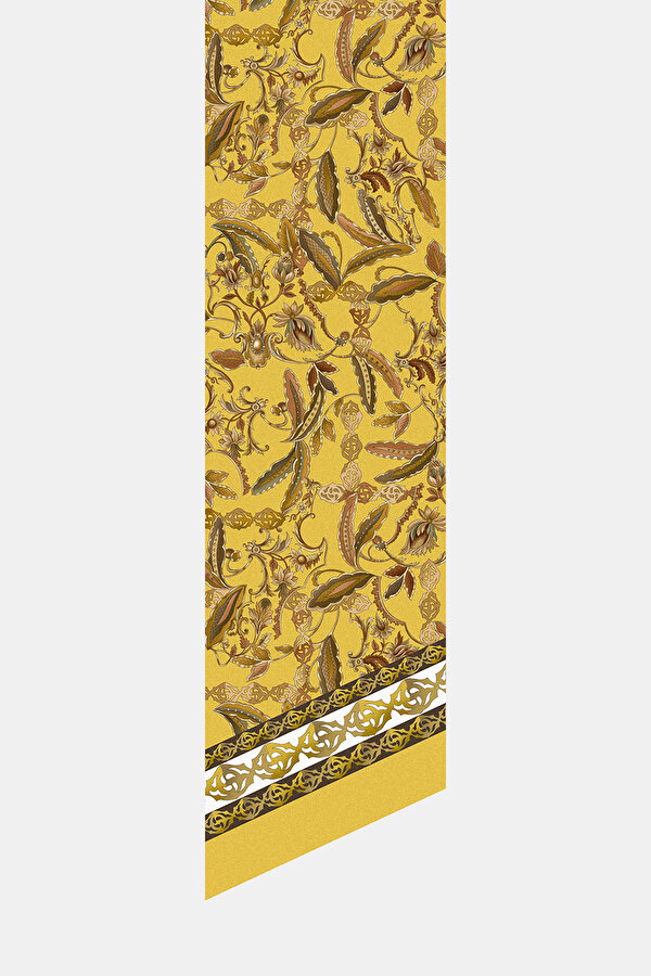 ÇİÇEK DESENLİ TWILL İPEK FULAR 2
