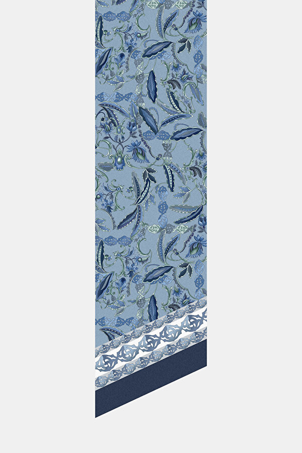 ÇİÇEK DESENLİ TWILL İPEK FULAR 2