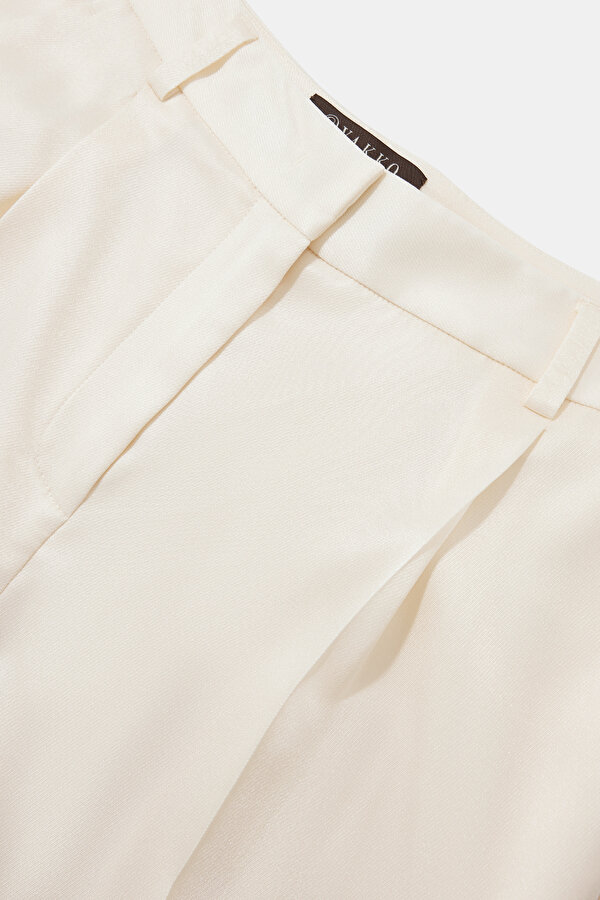 ECRU WIDE LEG TROUSERS 7