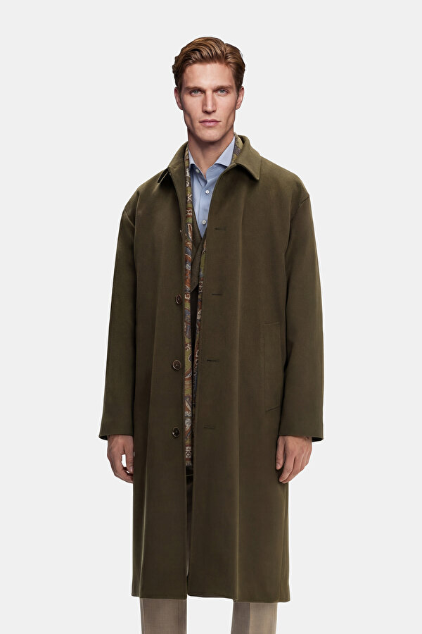 DARK GREEN CASHMERE TOPCOAT