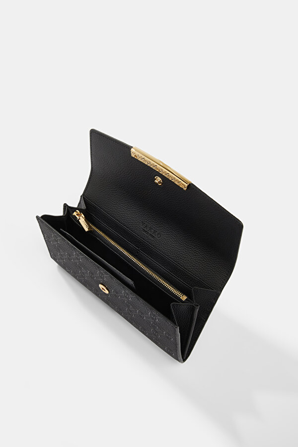 BLACK MONOGRAM WALLET 6