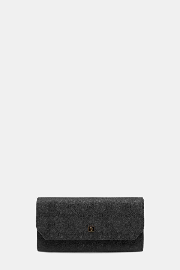 BLACK MONOGRAM WALLET