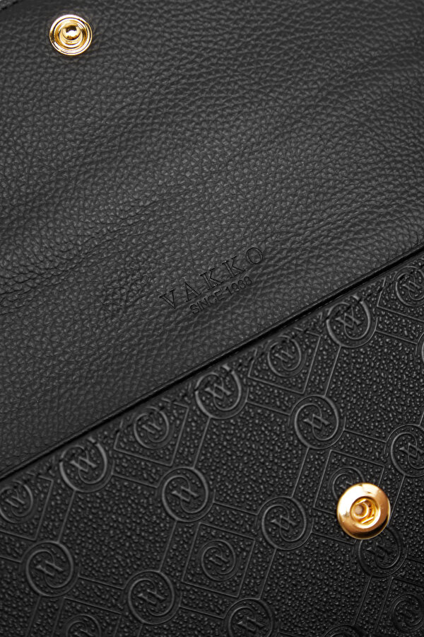 BLACK MONOGRAM WALLET 6