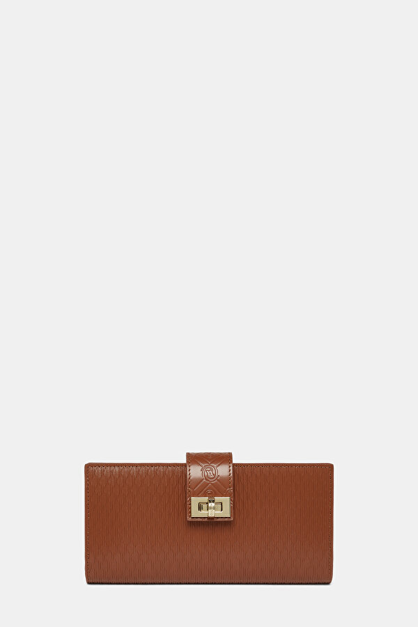 TAN MONOGRAM LEATHER WALLET