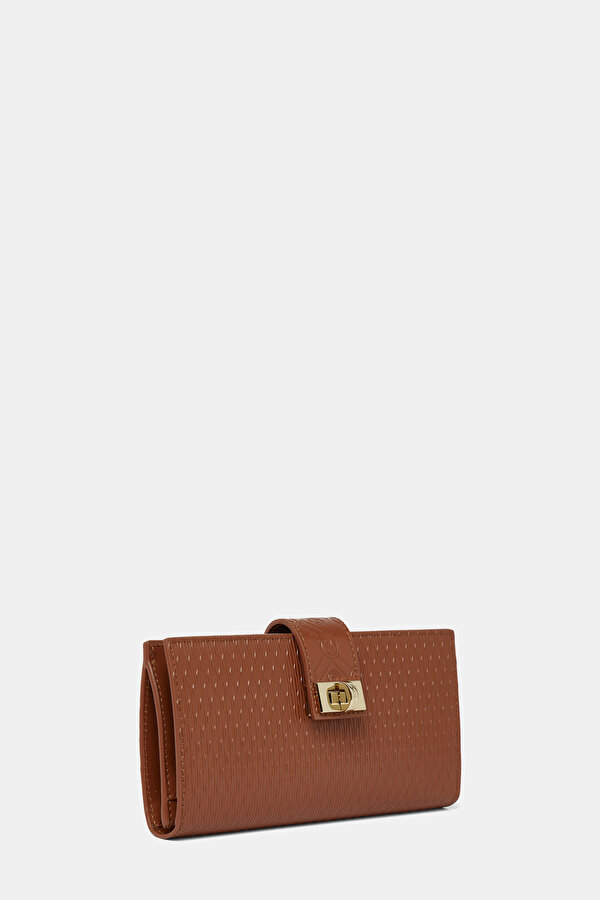 TAN MONOGRAM LEATHER WALLET 2