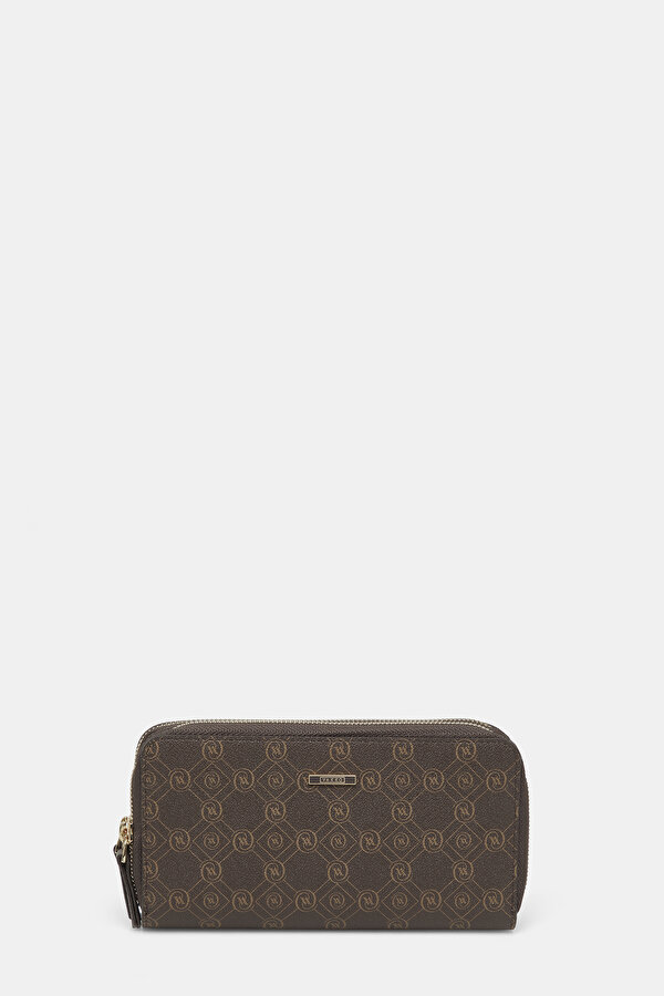 TAN MONOGRAM WALLET