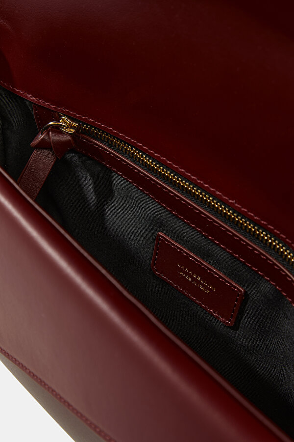 MAROON LEATHER BAG 6