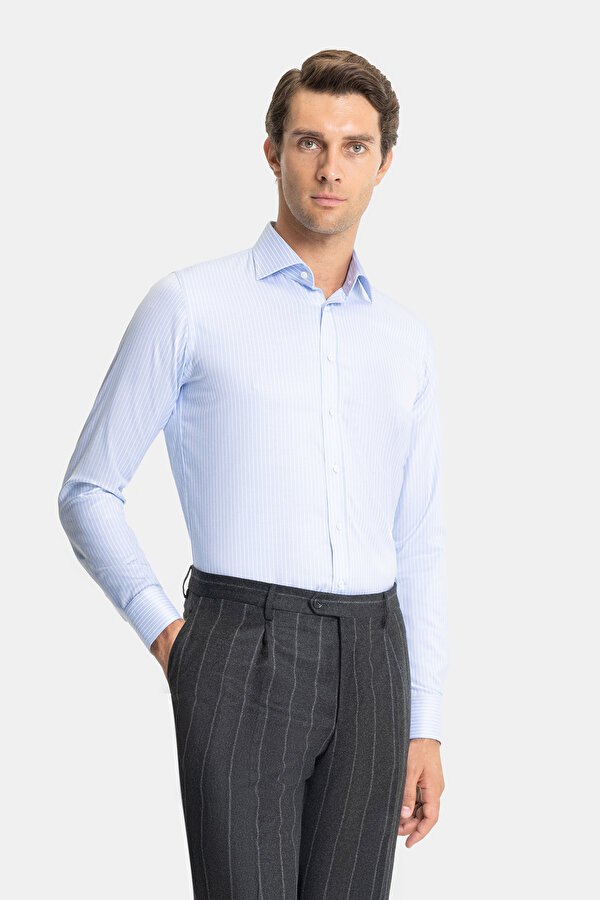 NON-IRON ÇİZGİLİ DESENLİ GÖMLEK