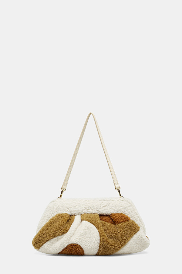 TAN ECO FUR BAG 2