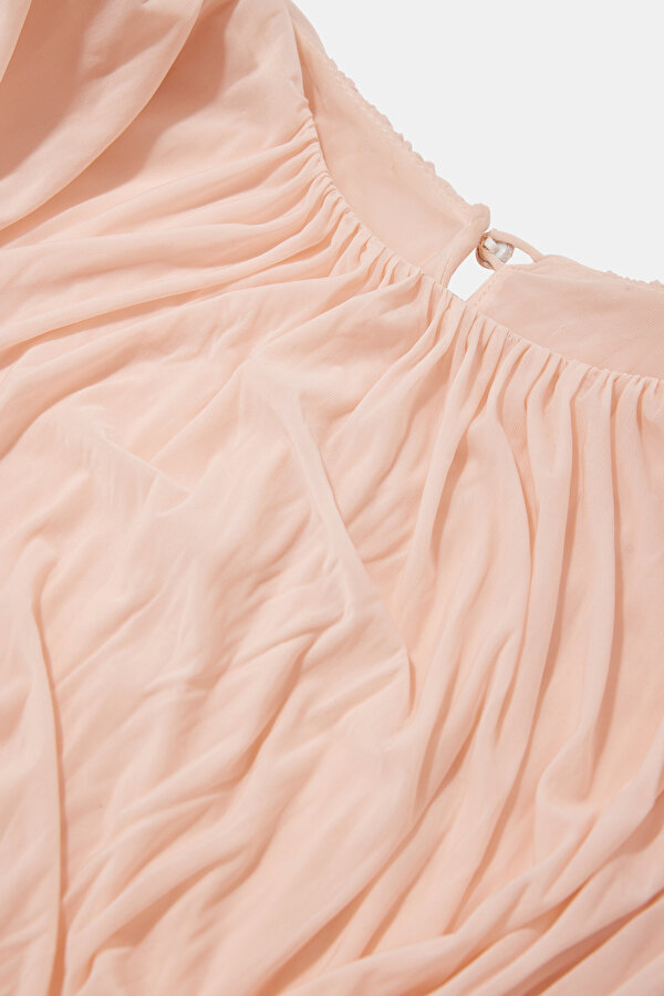AÇIK PEMBE KOLSUZ BLUZ 6
