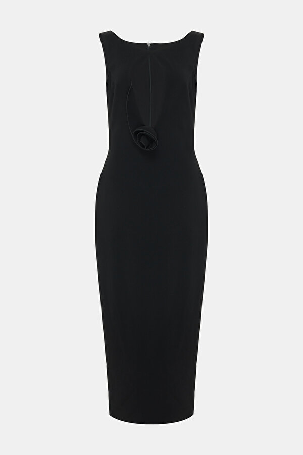 BLACK MIDI DRESS