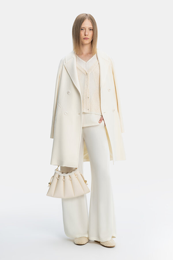 ECRU WOOL REEFER JACKET