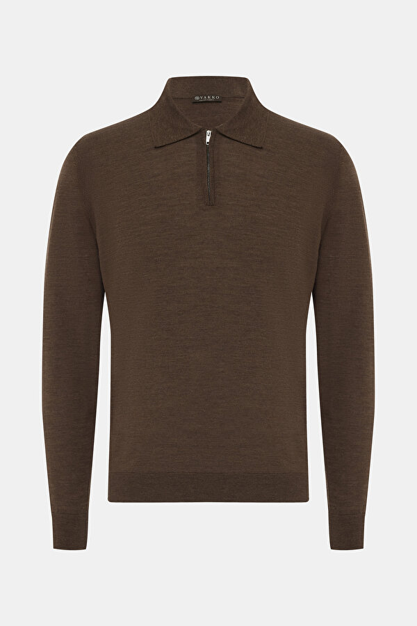 TAN POLO NECK TRICOT