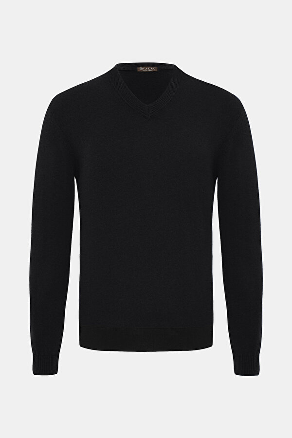 BLACK V NECK TRICOT