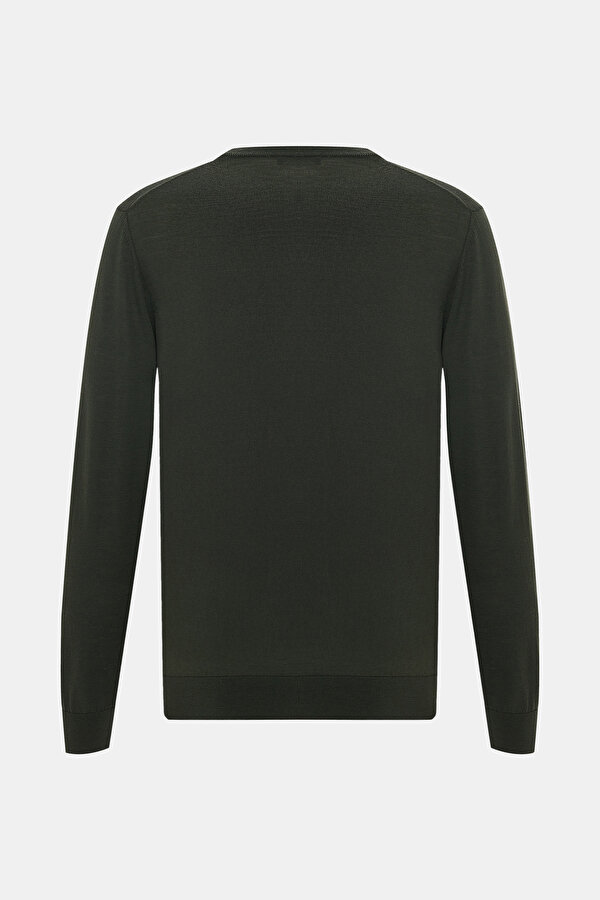 KHAKI V NECK TRICOT 2