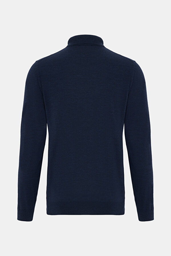 NAVY BLUE POLO NECK TRICOT 2