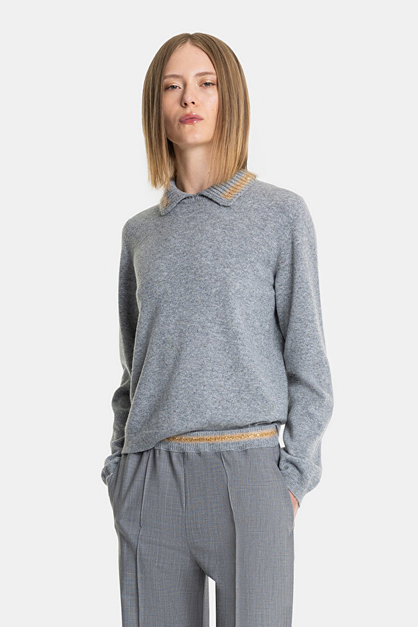 GREY LONG SLEEVE KNIT