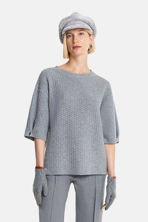 GREY BASIC / ROUND NECKLINE TRICOT