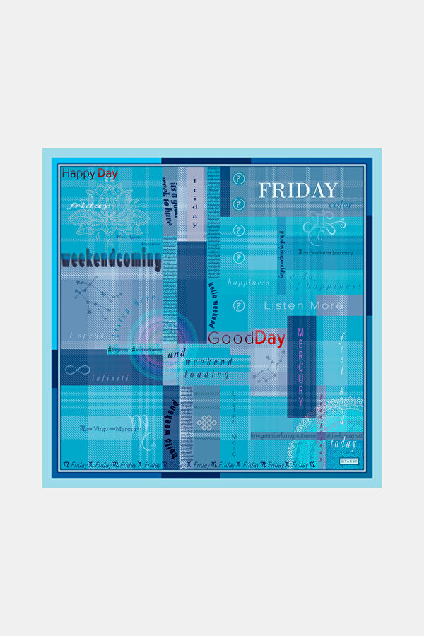 HAPPY DAYS İPEK TWILL BANDANA - FRIDAY
